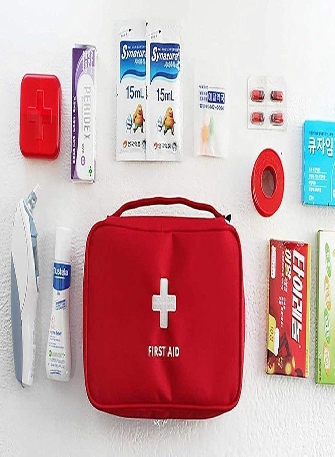 XVIA Emergency First Aid Kit Box Travel Medicine Pouch Organizer with Medicine-Pocket Empty Bag for Travelling Car, Home, Office (1Pcs) (Multicolor) - Image 2